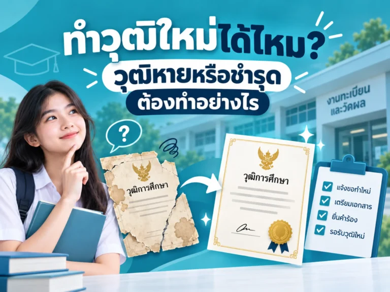 ทำวุฒิใหม่ได้ไหม? วุฒิหายหรือชำรุดต้องทำอย่างไร