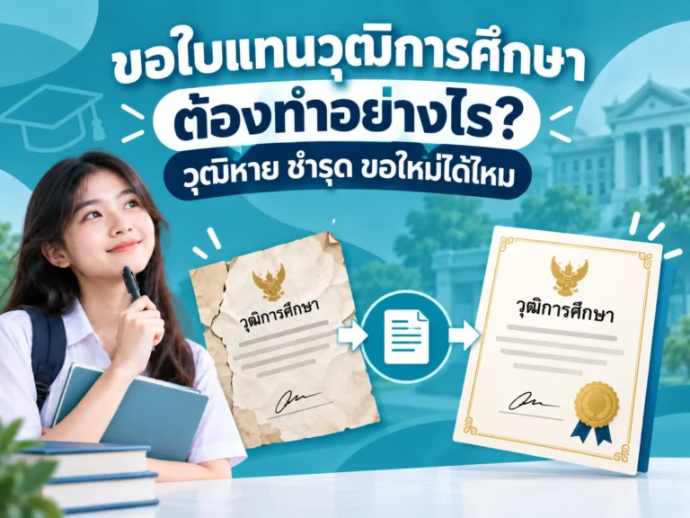 ขอใบแทนวุฒิการศึกษาต้องทำอย่างไร? วุฒิหาย ชำรุด ขอใหม่ได้ไหม