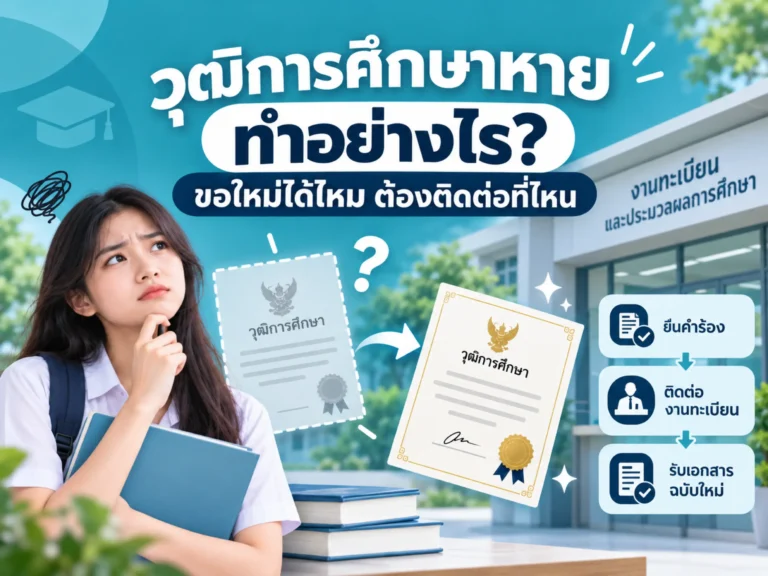 วุฒิการศึกษาหายทำอย่างไร? ขอใหม่ได้ไหม ต้องติดต่อที่ไหน