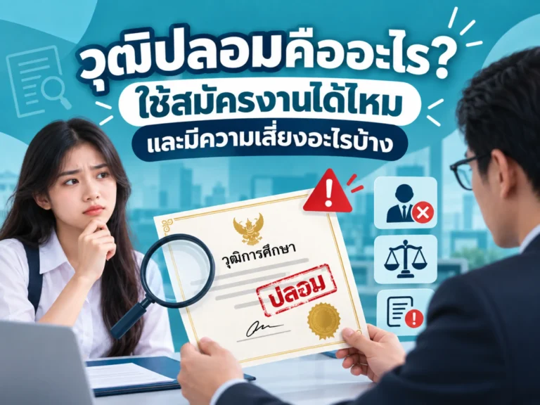 วุฒิปลอมคืออะไร? ใช้สมัครงานได้ไหม และมีความเสี่ยงอะไรบ้าง