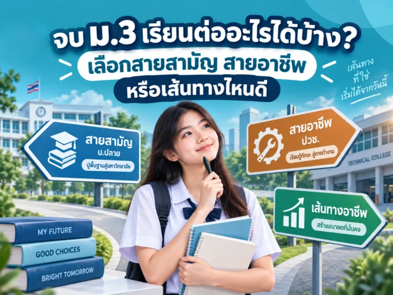 จบ ม.3 เรียนต่ออะไรได้บ้าง? เลือกสายสามัญ สายอาชีพ หรือเส้นทางไหนดี