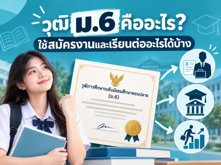 วุฒิ ม.6 คืออะไร? ใช้สมัครงานและเรียนต่ออะไรได้บ้าง