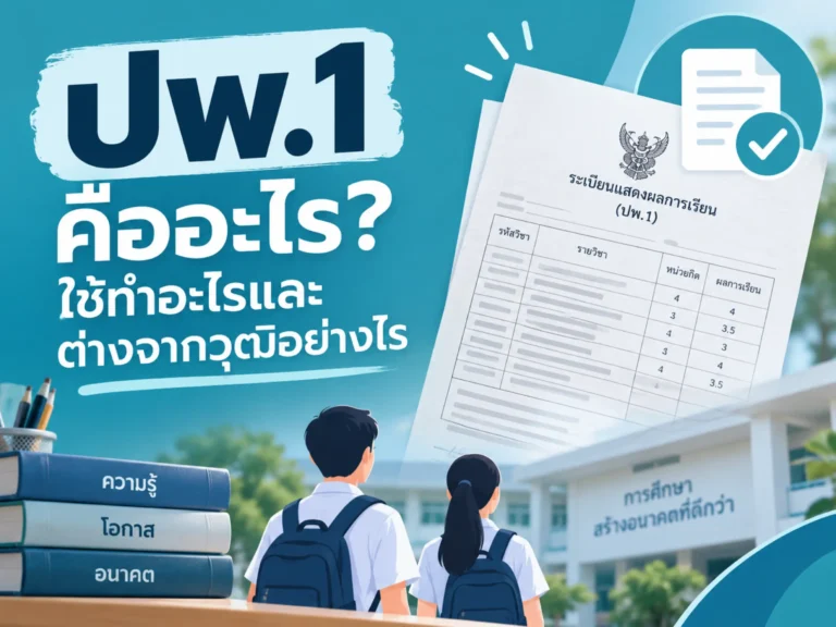 ปพ.1 คืออะไร? ใช้ทำอะไรและต่างจากวุฒิอย่างไร