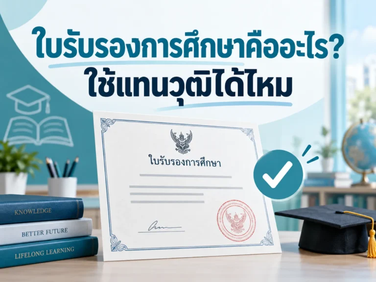 ใบรับรองการศึกษาคืออะไร? ใช้แทนวุฒิได้ไหม